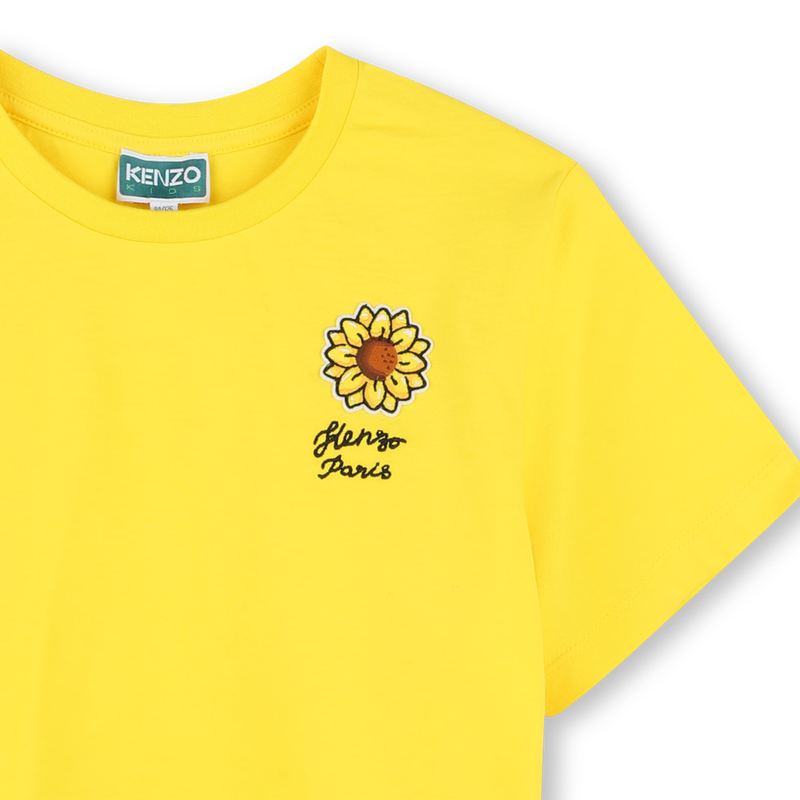 T-shirt com emblema e bordado KENZO KIDS 
                        GIRL