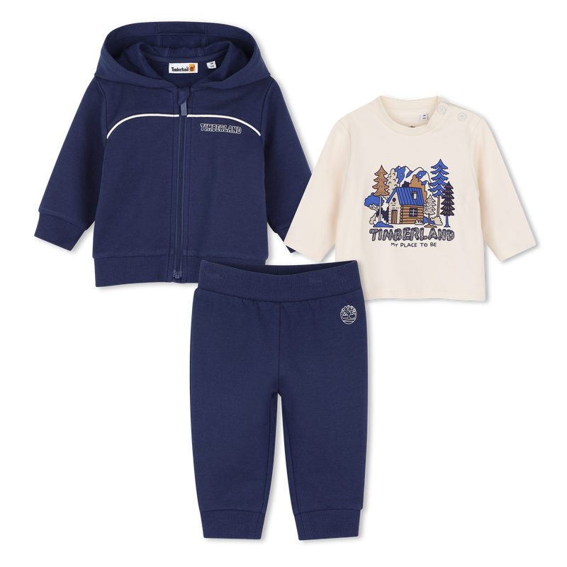 Conjunto de cal&ccedil;a, cardig&atilde; e camiseta TIMBERLAND 
                        BOY