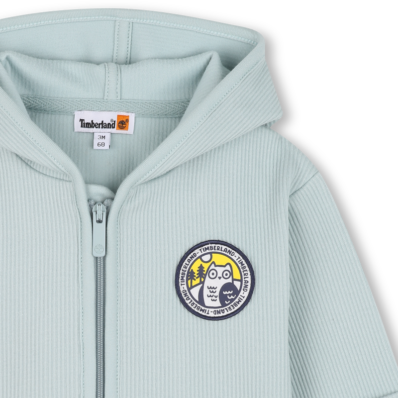 Cardig&atilde; com capuz canelado TIMBERLAND 
                        BOY