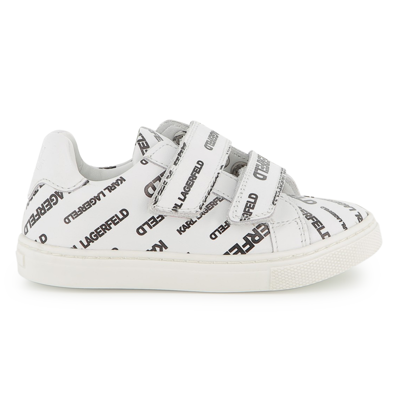 Sapatilhas de pele com velcro KARL LAGERFELD KIDS 
                    UNISEX