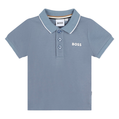 Polo liso de algodão piqué BOSS BOY