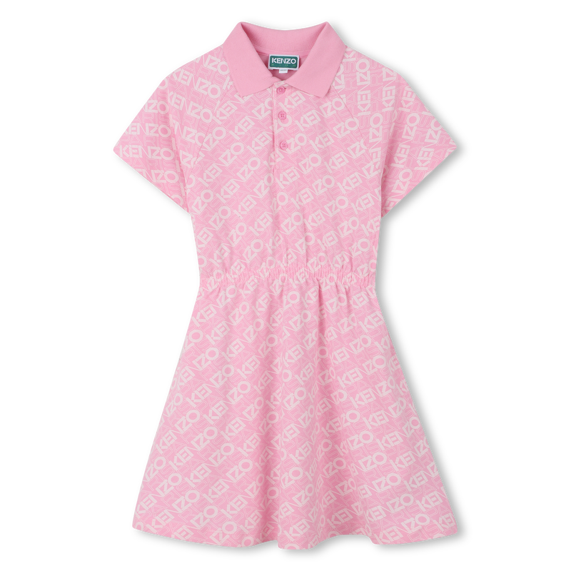 Vestido-polo com mangas raglan KENZO KIDS 
                        GIRL