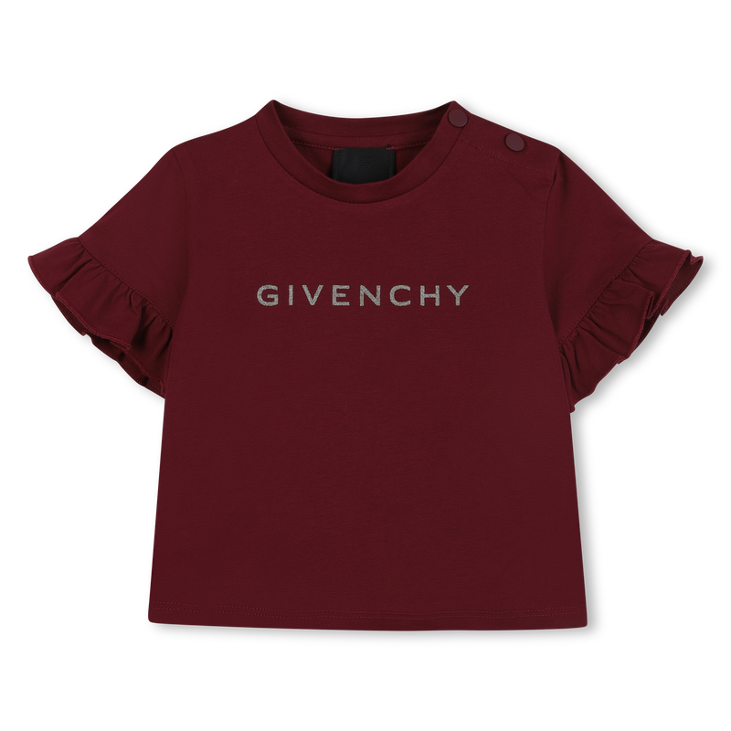 T-shirt com folhos GIVENCHY 
                        GIRL