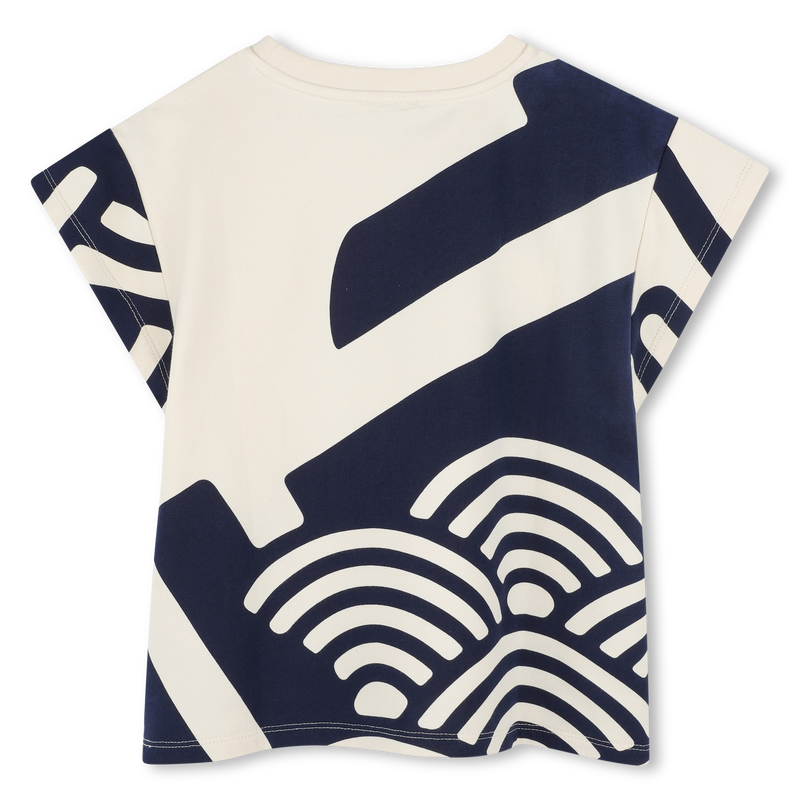 T-shirt de molet&atilde;o estampada KENZO KIDS 
                        GIRL