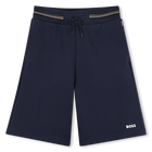 Bermudas jogging com log&oacute;tipo, AZUL MARINHO, hi-res
