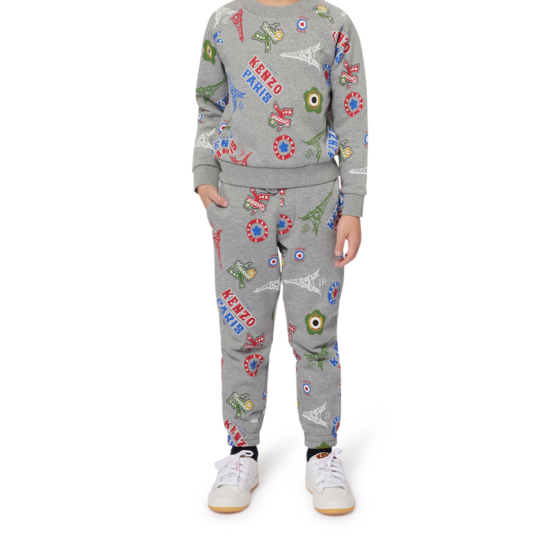 Sweatshirt molet&atilde;o estampada KENZO KIDS 
                        BOY