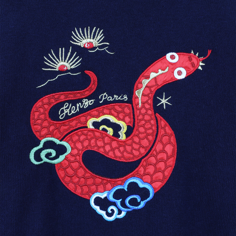 Camisola de malha com bordados KENZO KIDS 
                        GIRL