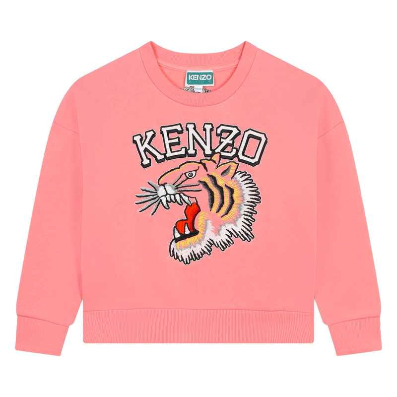 Sweatshirt de algod&atilde;o bordada KENZO KIDS 
                        GIRL