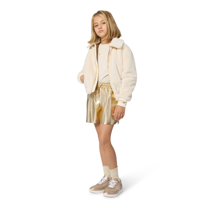 Shorts falsos dourados BOSS 
                        GIRL