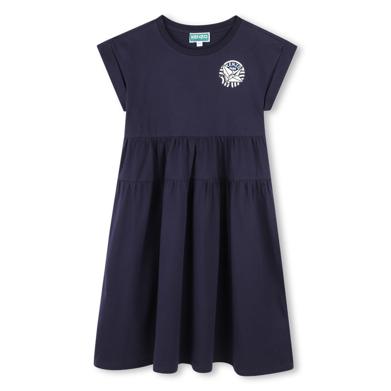 Vestido com recorte na cintura KENZO KIDS 
                        GIRL