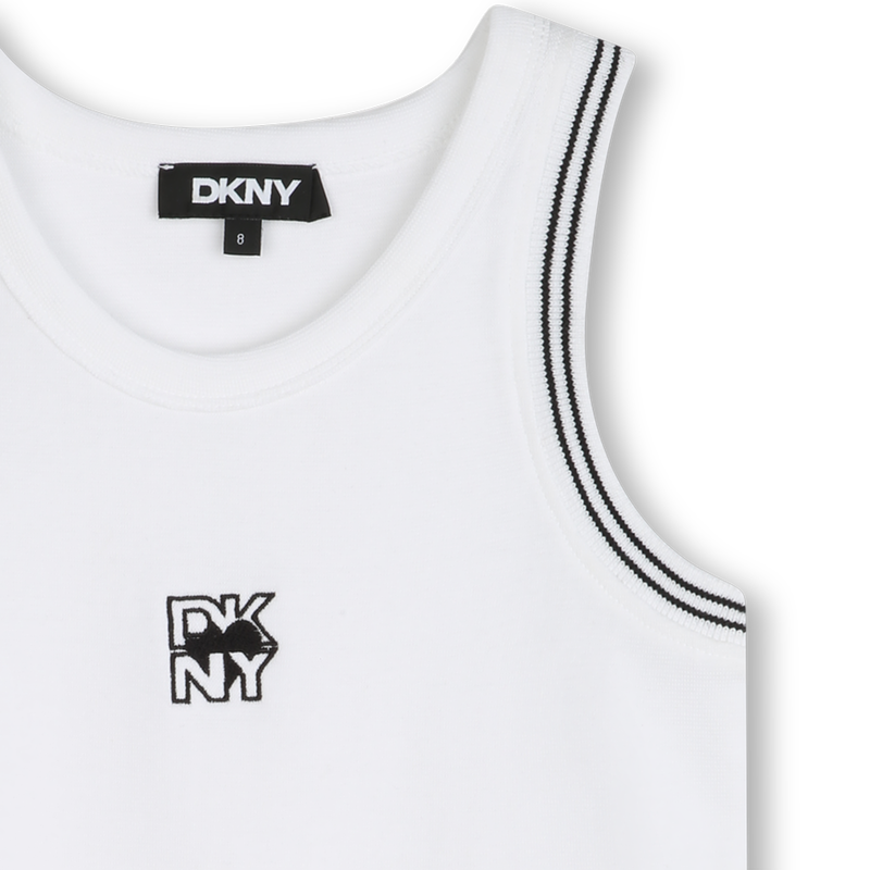 T-shirt de al&ccedil;as com bordados DKNY 
                        GIRL