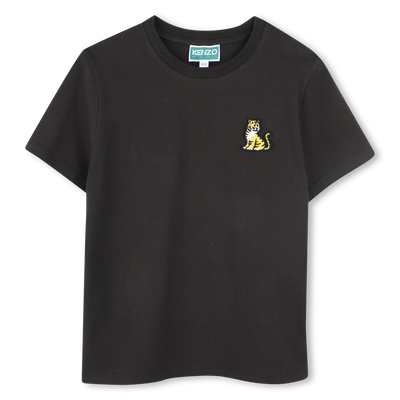 T-shirt de algod&atilde;o com emblema KENZO KIDS UNISEX
