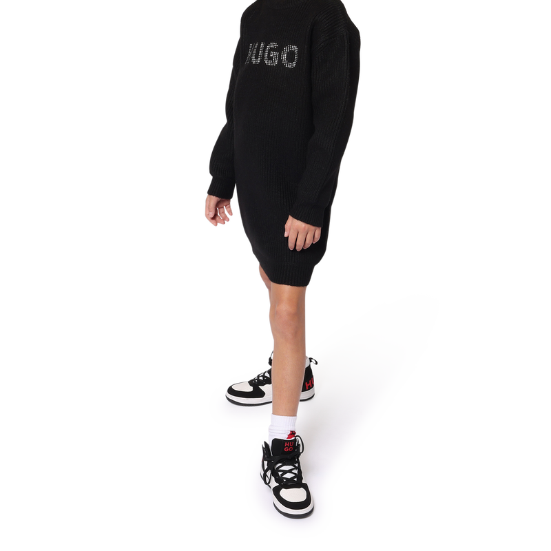 Vestido de malha com tachas HUGO 
                        GIRL