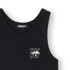 Vestido de cavas em algod&atilde;o DKNY 
                    GIRL