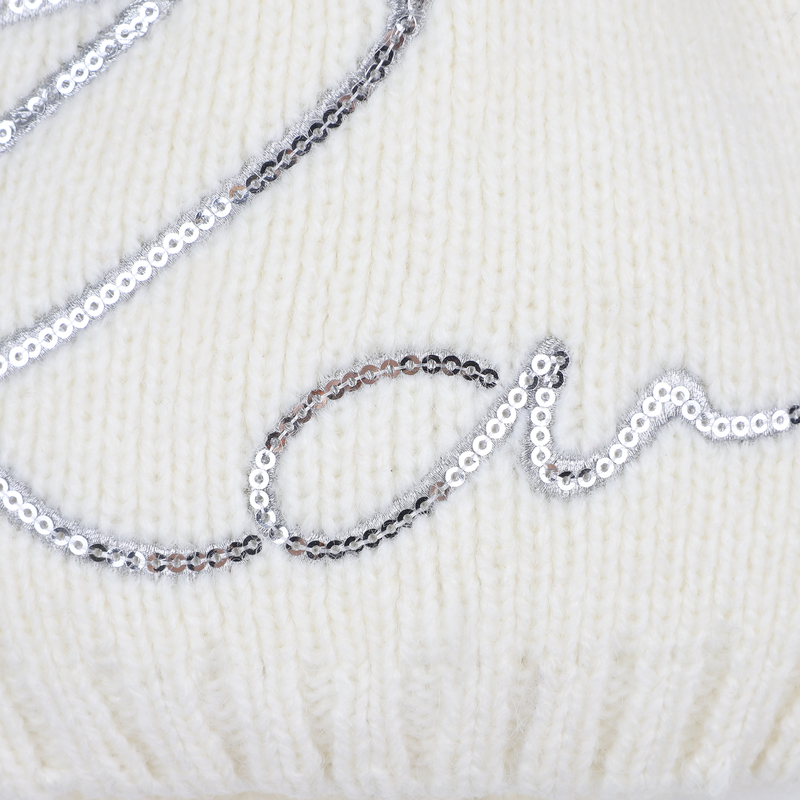 Gorro de malha com pompom KARL LAGERFELD KIDS 
                        GIRL