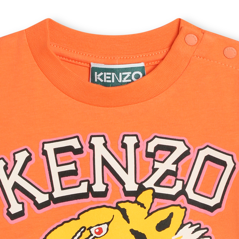 T-shirt em algodão com botões KENZO KIDS 
                    UNISEX