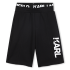 Cal&ccedil;&otilde;es bermuda em jersey duplo KARL LAGERFELD KIDS 
                    BOY