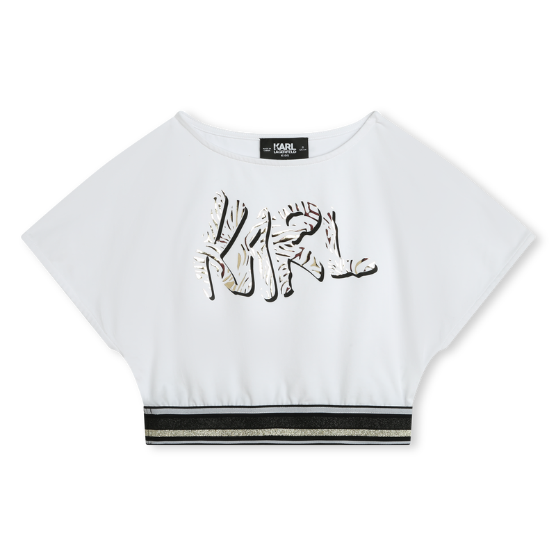 T-shirt com base elástica KARL LAGERFELD KIDS 
                    GIRL