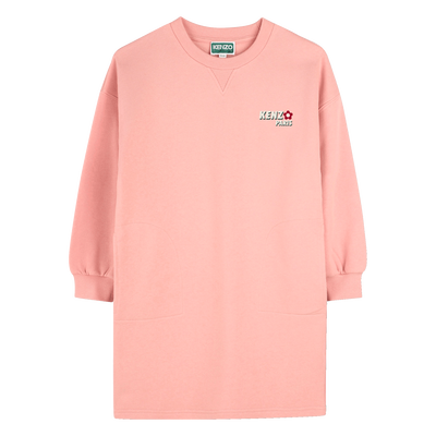 Vestido com bolsos frontais KENZO KIDS GIRL