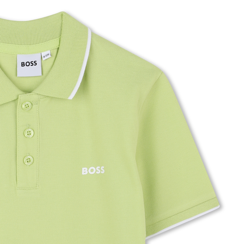 Polo liso de algod&atilde;o piqu&eacute; BOSS 
                        BOY