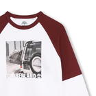 T-shirt bicolor com estampa TIMBERLAND 
                    BOY