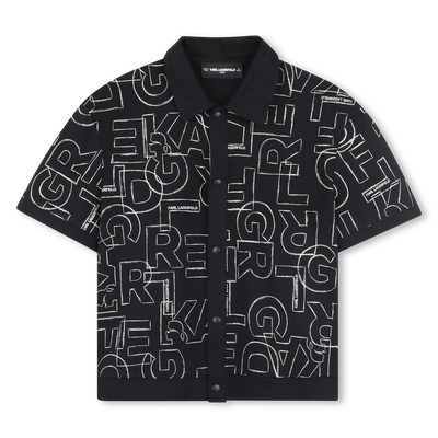 Camisa de manga curta em jersey KARL LAGERFELD KIDS BOY