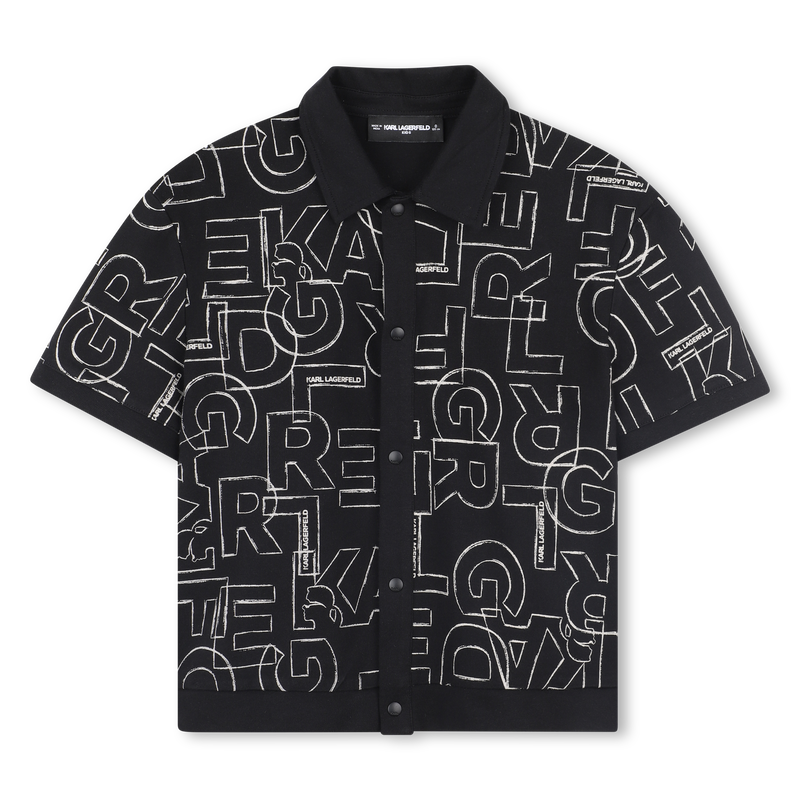 Camisa de manga curta em jersey KARL LAGERFELD KIDS 
                    BOY