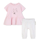 Conjunto de vestidos e leggings KARL LAGERFELD KIDS 
                    GIRL