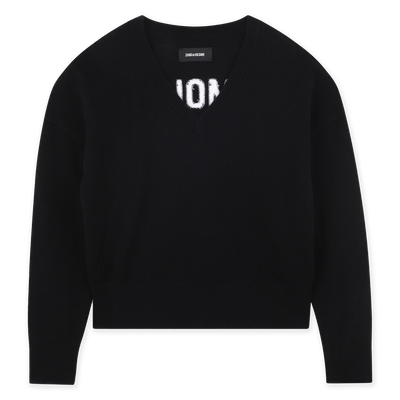 Camisola com decote em V e costas a contrastar ZADIG & VOLTAIRE GIRL