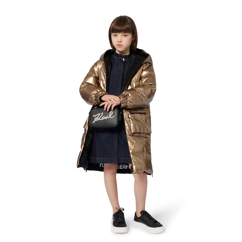 Bolsa, tecido granulado e revestido liso KARL LAGERFELD KIDS 
                    GIRL