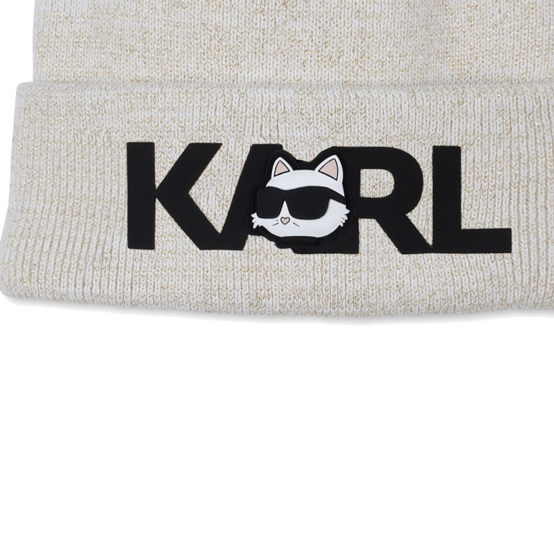 Conjunto de chap&eacute;u + aquecedor de pesco&ccedil;o KARL LAGERFELD KIDS 
                        GIRL