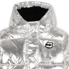 Jaqueta prateada com capuz KARL LAGERFELD KIDS 
                    GIRL