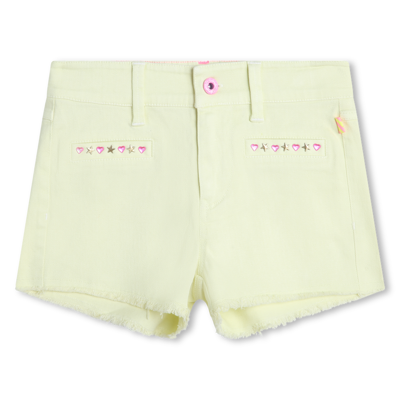 Fringed cotton twill shorts BILLIEBLUSH 
                    GIRL
