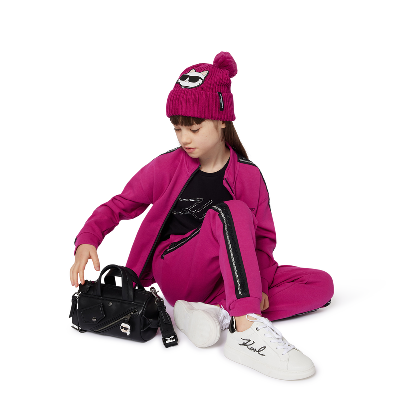 Conjunto de chap&eacute;u + aquecedor de pesco&ccedil;o KARL LAGERFELD KIDS 
                        GIRL