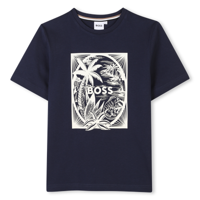 T-shirt manga curta em algod&atilde;o BOSS BOY