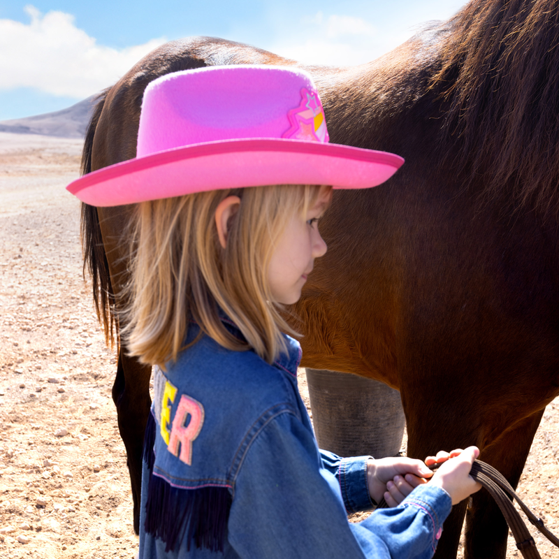 Chap&eacute;u ocidental com pompons BILLIEBLUSH 
                        GIRL