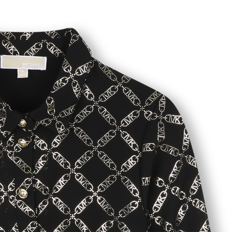 Vestido de poliéster de manga comprida MICHAEL KORS 
                    GIRL