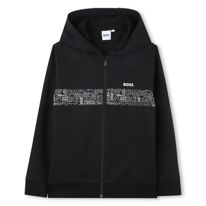 Cardigan com capuz BOSS 
                        MENINO