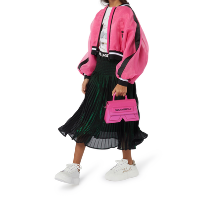 Saia midi plissada iridescente KARL LAGERFELD KIDS GIRL