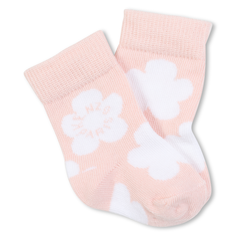 Conjunto de 2 pares de meias de malha KENZO KIDS 
                    UNISEX