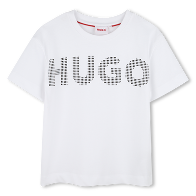 T-shirt algod&atilde;o com log&oacute;tipo HUGO GIRL