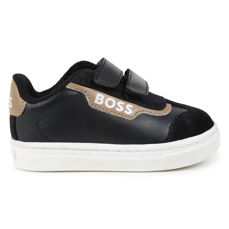 Sapatilhas em pele com velcro BOSS 
                    BOY