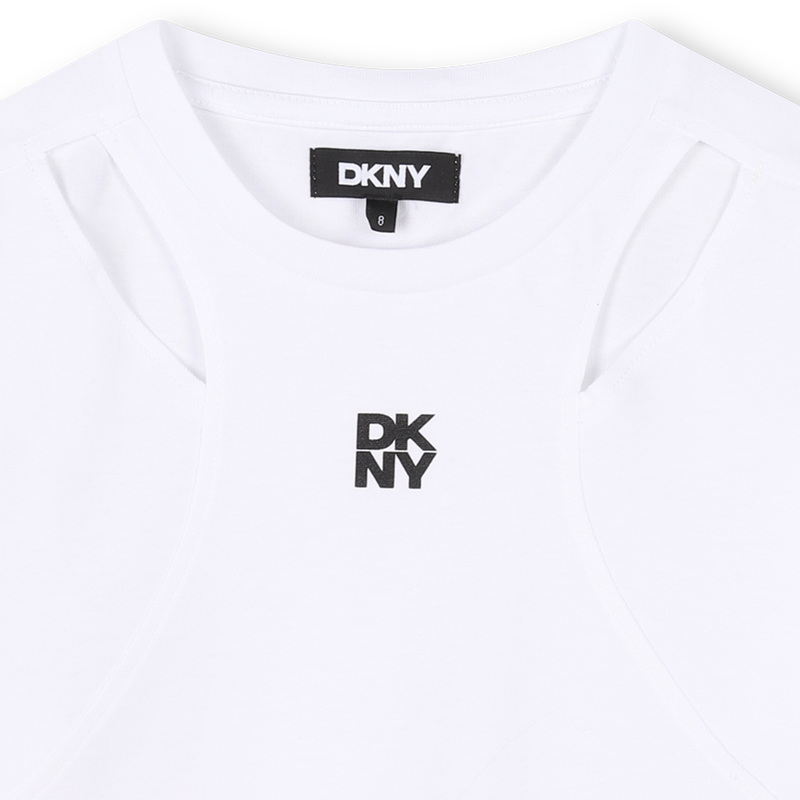 T-shirt com aberturas DKNY 
                        GIRL