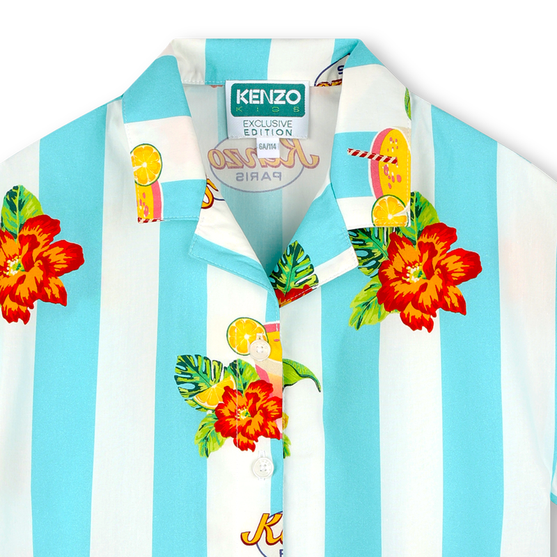 Camisa estampada em algodão KENZO KIDS 
                    GIRL