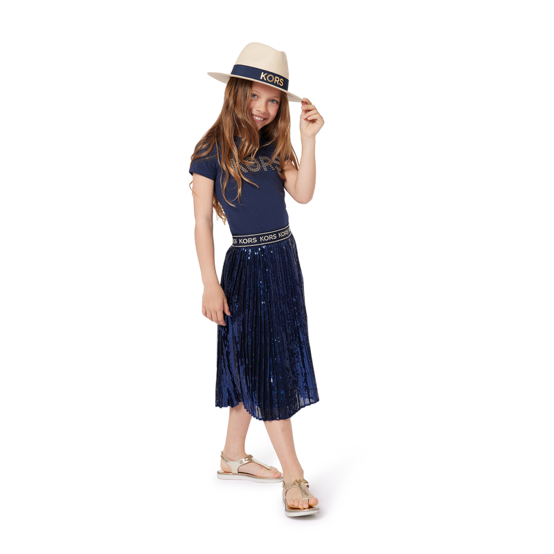T-shirt manga curta de algodão MICHAEL KORS 
                    GIRL