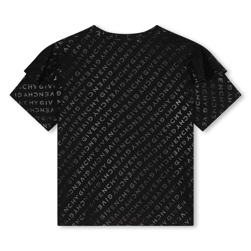 T-shirt estampada com folhos GIVENCHY 
                    GIRL