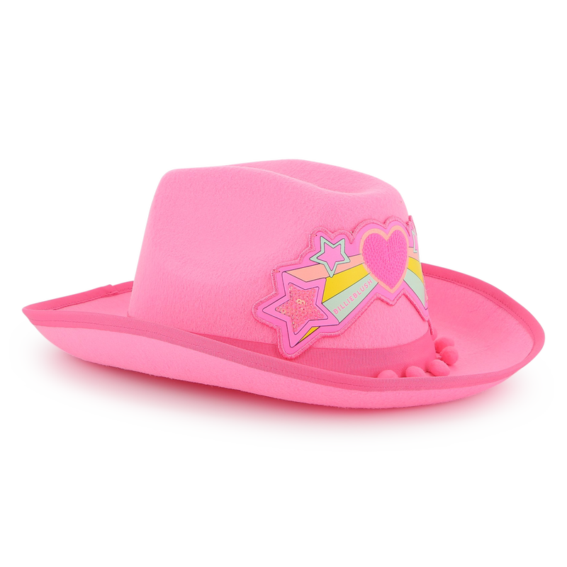 Chapéu ocidental com pompons BILLIEBLUSH 
                    GIRL