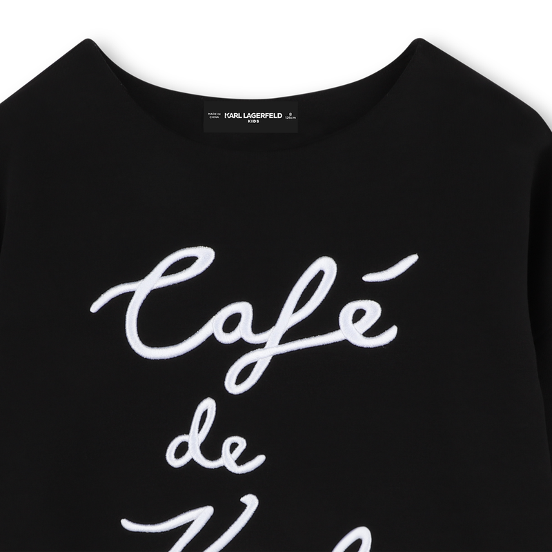 Camisola com bordado KARL LAGERFELD KIDS 
                        GIRL