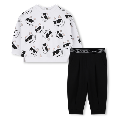 Conjunto de moletom e cal&ccedil;a KARL LAGERFELD KIDS GIRL