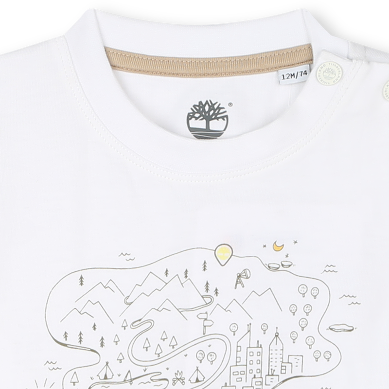 Cotton Press-Stud T-Shirt TIMBERLAND 
                    BOY